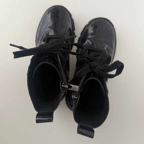 Ugg Girls Ashton Black Glitter Boot Size 13 - Picture 7 of 9